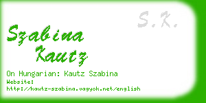 szabina kautz business card